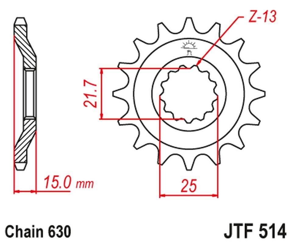Jt Zębatka Przednia 528 15 Kawasaki Gpz 750 Unitrack '82-'89 Zx750A1-A5 528