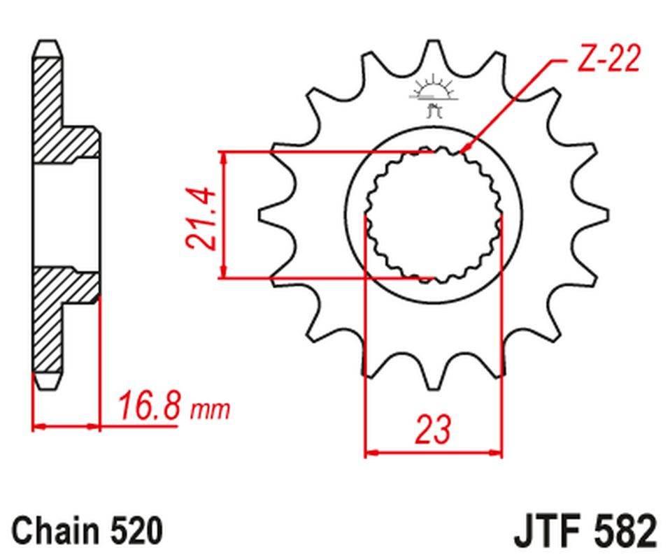 Jt Zębatka Przednia 443 15 Yamaha Xj 600 Diversion '92-'03 44315Jt Łańc. 52
