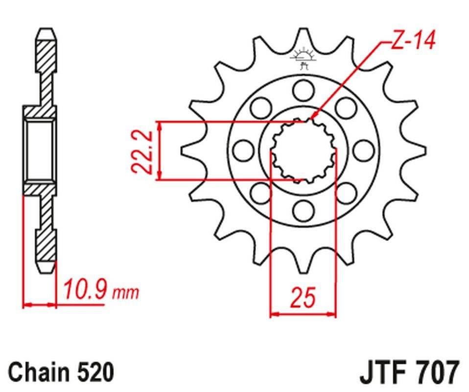 Jt Zębatka Przednia 2145 17 Aprilia 450/550 Rxv-Sxv 06-12 Swm300/500 214517