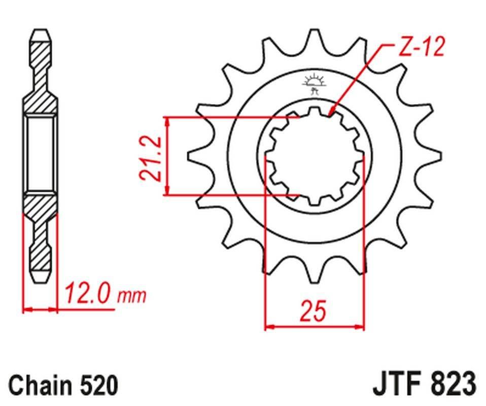 Jt Zębatka Przednia 823 16 Husqvarna Husaberg 82316Jt Łańc. 520 Na Zamówien