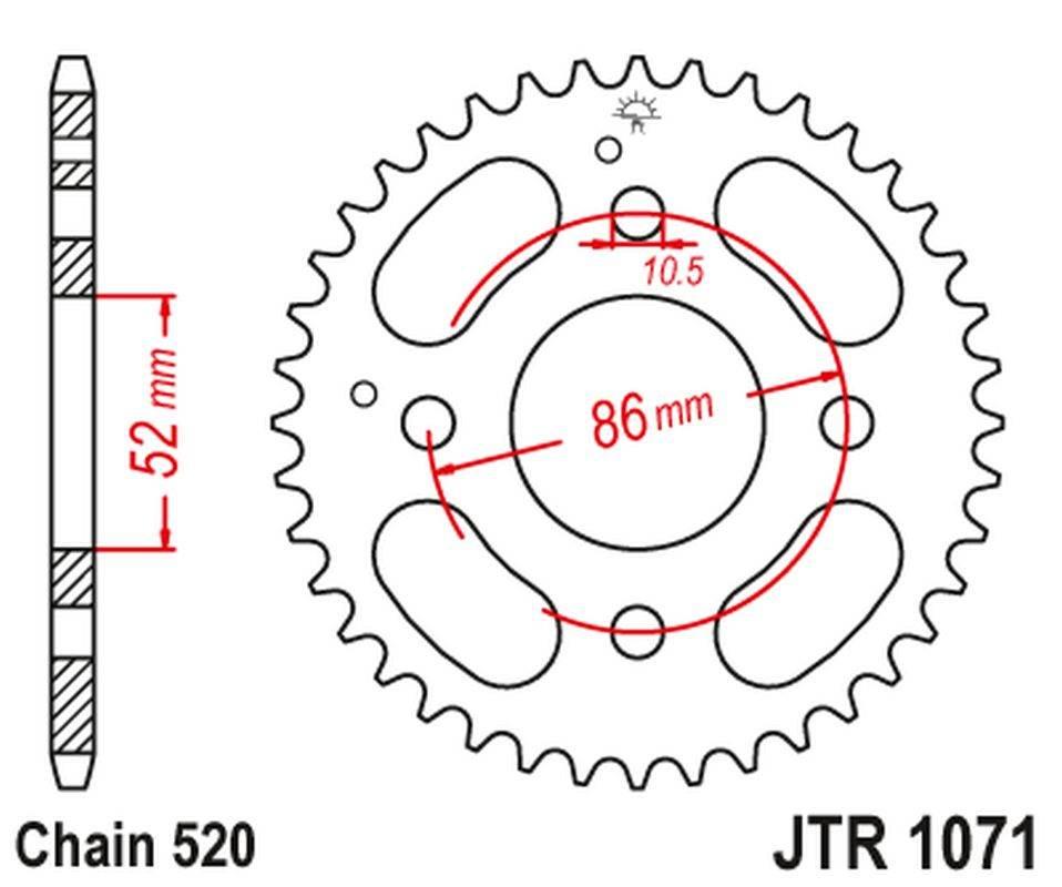 Jt Zębatka Tylna 4621 31 Kymco Mxu/Mxr50/150 '02-'13 462131Jt Łańc. 520