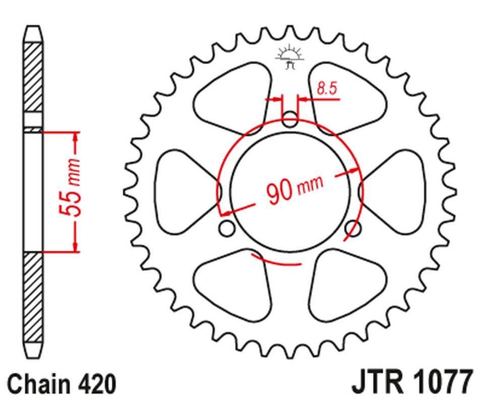 Jt Zębatka Tylna 4575 47 Rieju 50 Rs2 Matrix/Pro '03-09' Naked '04-09 45754