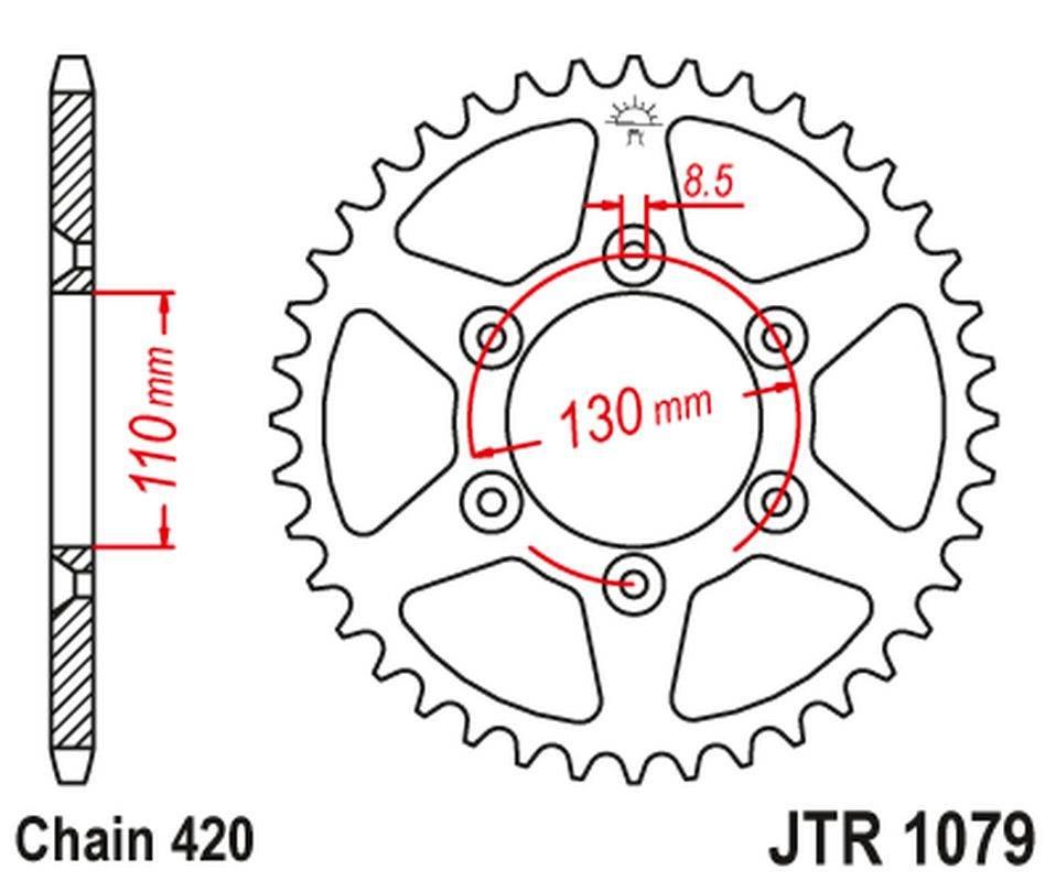 Jt Zębatka Tylna Cpi 50Sm '06-12 Jtr107962 Łańc. 520