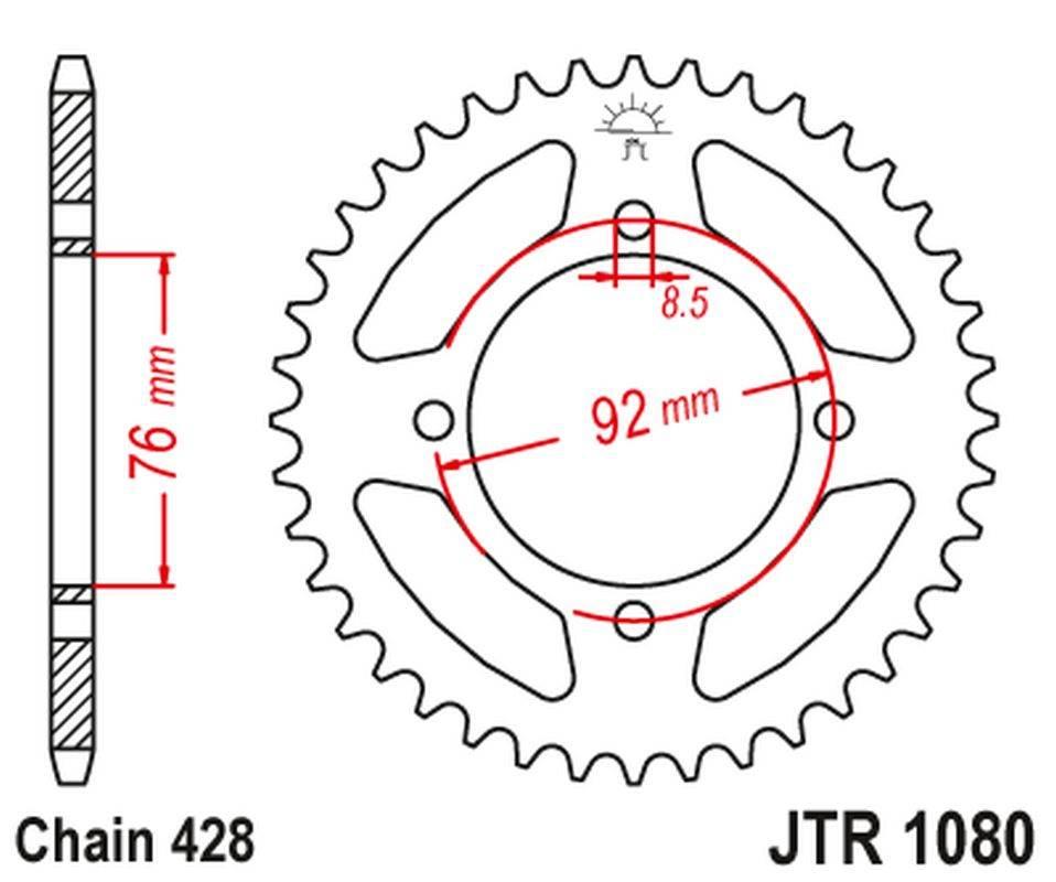 Jt Zębatka Tylna Thumpstar Pit Bikes All 100Cc+; X-Sport Pit Bikes All 100C