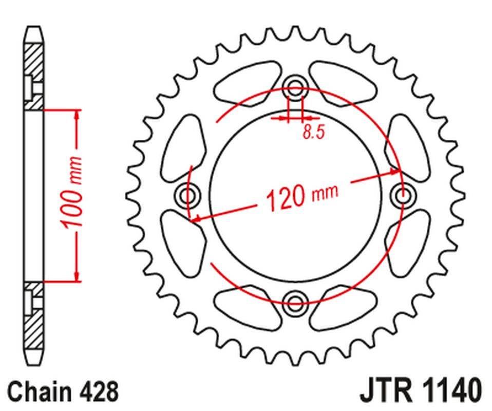 Jt Zębatka Tylna 4478 56 Beta 125 Rr/Re '08-20' 447856Jt Łańc. 428