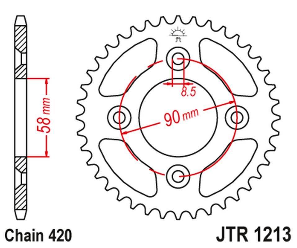 Jt Zębatka Tylna 4463 37 Honda Crf 50 '04-20'; Xr 50 '00-04' 446337Jt Łańc