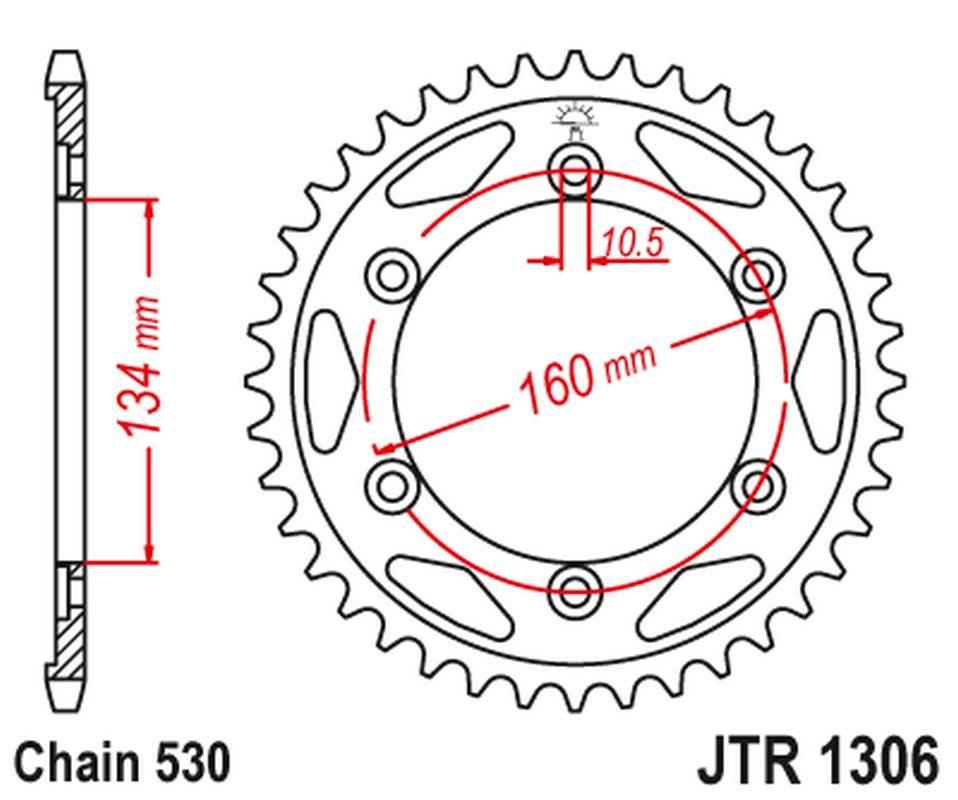 Jt Zębatka Tylna 4399 40 Honda Cbr 1000 Rr '04-'05, Vtr 1000Sp1/Sp2 '00-'06