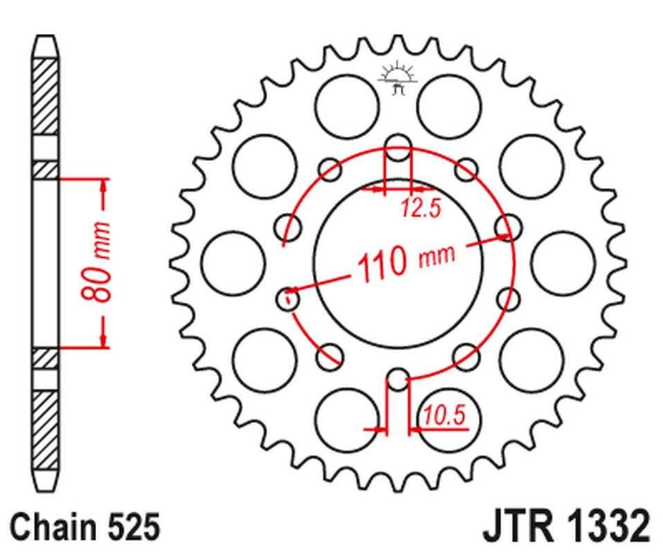 Jt Zębatka Tylna 4350 45 Honda Vt 600C Shadow '90-'07, Xrv 750 Africa Twin