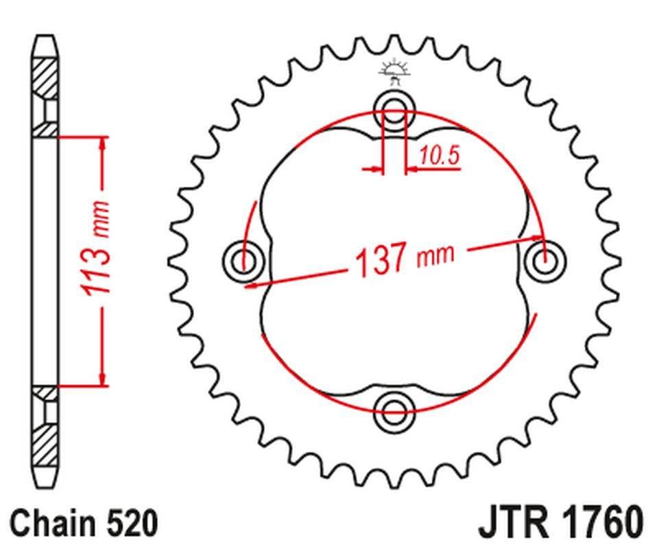 Jt Zębatka Tylna 4509 35 Suzuki Ltz 400 '09-12' Lt-Z Ltr 450 '06-10' Lt-R 4