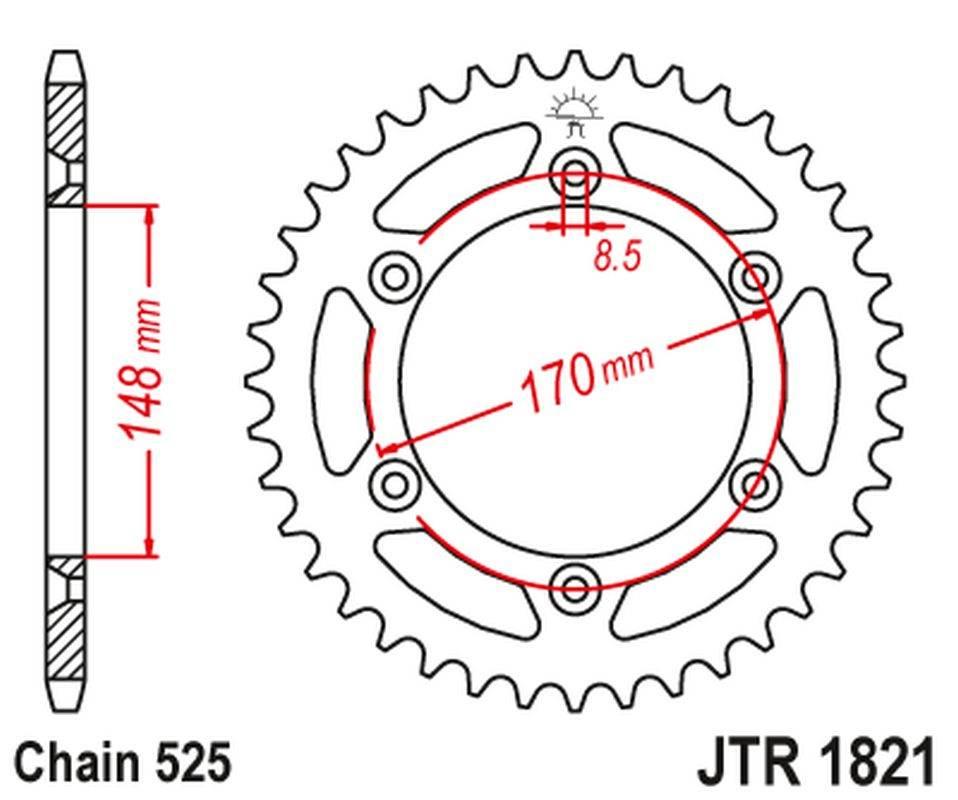 Jt Zębatka Tylna 804 47 Suzuki Dr 800 Big '94' 80447Jt Łańc.525