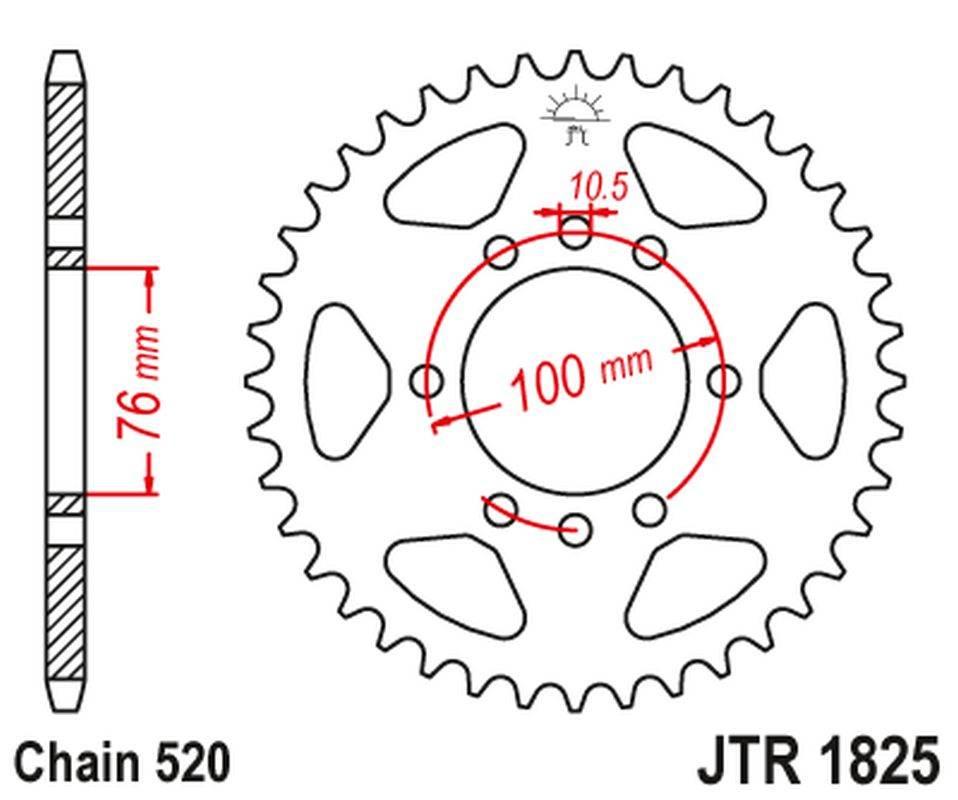 Jt Zębatka Tylna 823 40 Suzuki Vl 250 Intruder Lc '00-04'; Lt 250/300 '86-8