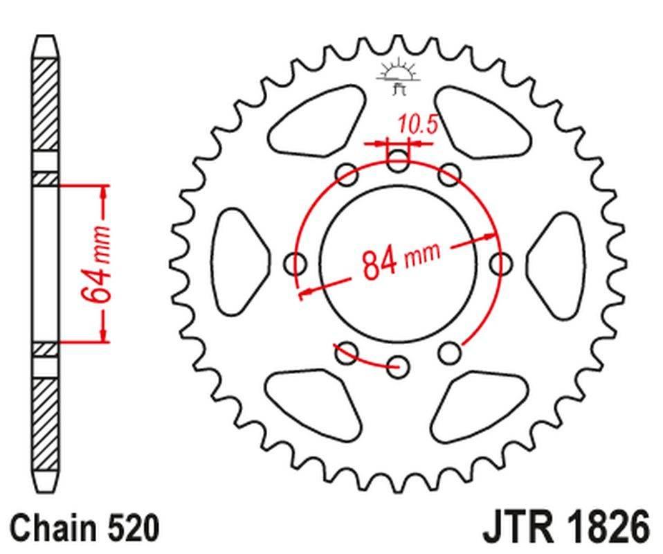 Jt Zębatka Tylna 4302 37 Suzuki Ltz 400 Quadsport '03-'08 430237Jt Łańc. 52