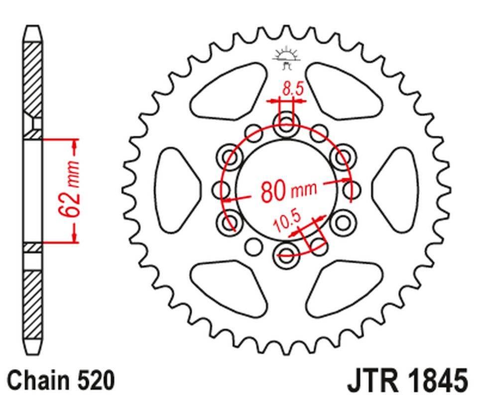 Jt Zębatka Tylna 4324 37 Yamaha Tdr 125 '93-'99 432437Jt Łańc. 428 Na Zamów