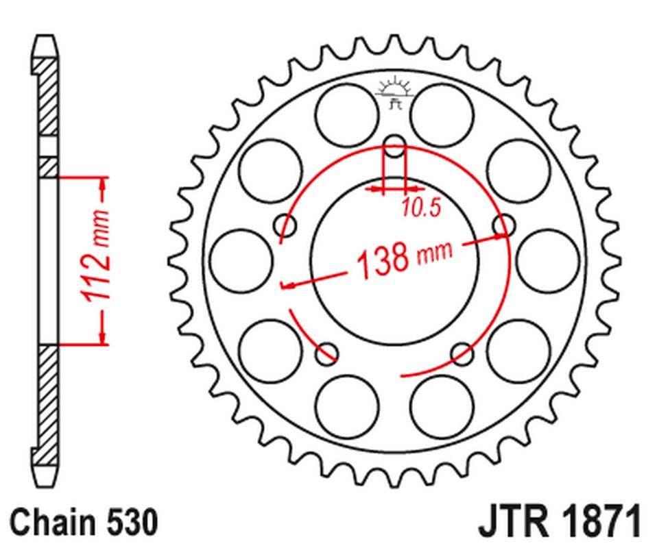 Jt Zębatka Tylna 4448 50 Yamaha R6 '99-'02 444850Jt Łańc. 530