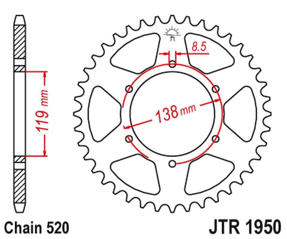 Jt Zębatka Tylna 213 48 Husaberg Fc/Fe/Mx 350/400/499/501/600 '92-99' 21348