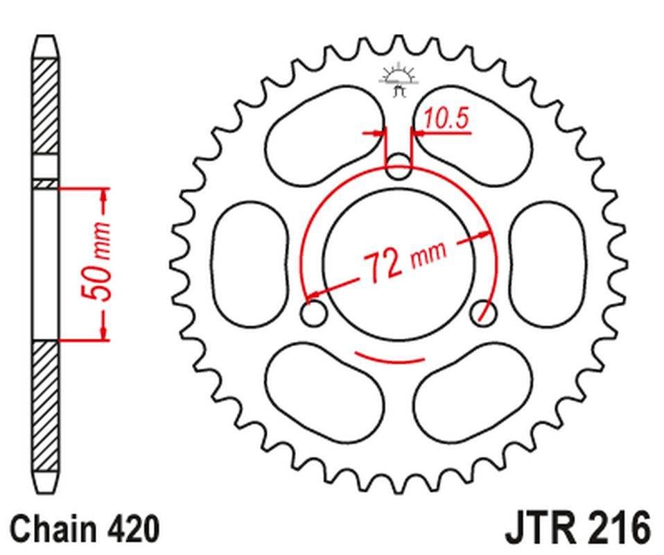 Jt Zębatka Tylna 251 45 Honda Nsr 50/75 '89-'93 25145Jt Łańc. 420