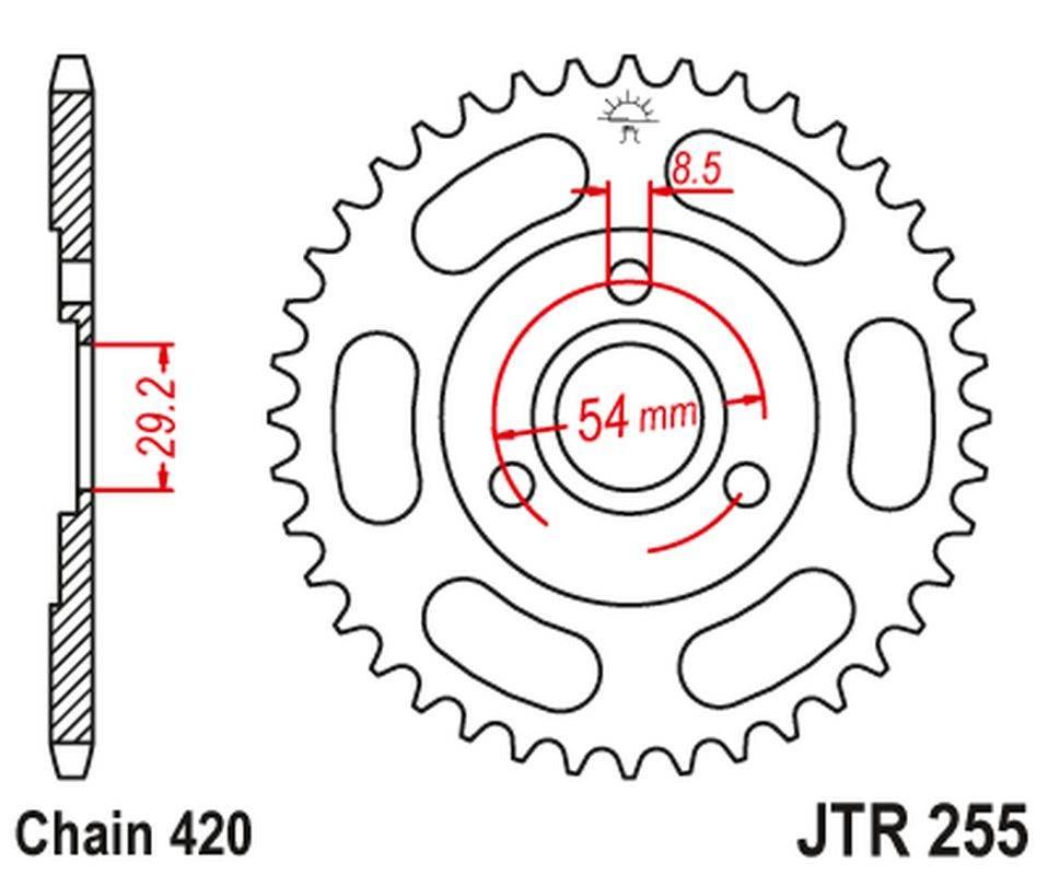 Jt Zębatka Tylna 255 30 Honda Z 50 Monkey 25530Jt Łańc.520