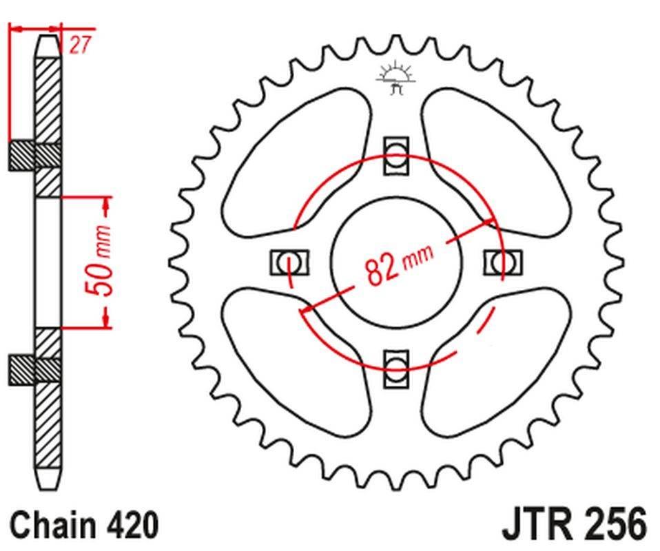 Jt Zębatka Tylna 261 38 Honda Atc/Trx 70 '82-87' Xl/Xr 75/80 '74-84' 26138J