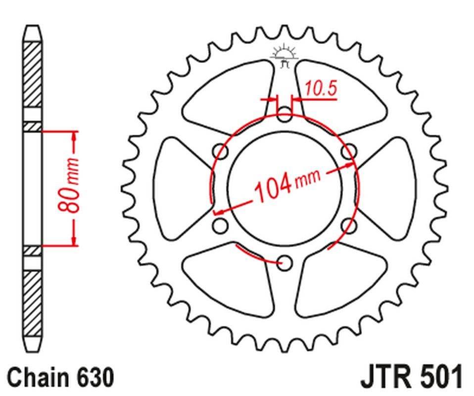 Jt Zębatka Tylna 501 32 Kawasaki Kz 750 Ltd '81-'83 Usa Z 750 '80-82 50132J