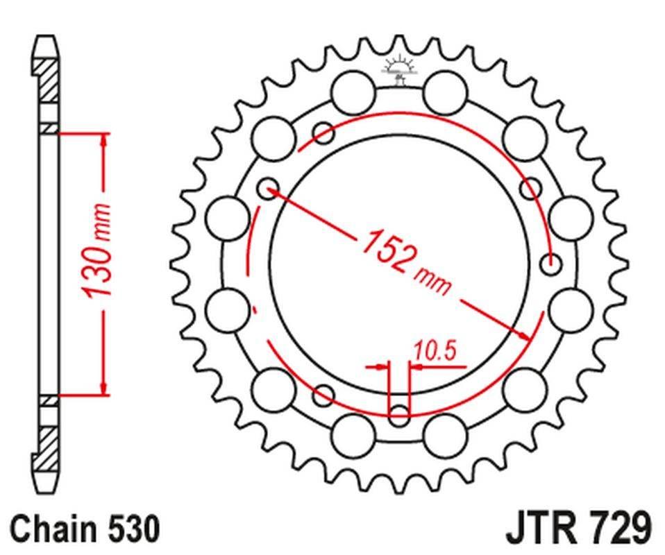 Jt Zębatka Tylna 713 46 Cagiva Elefant 750/900 '90-98', Grand Canyon 900 '9