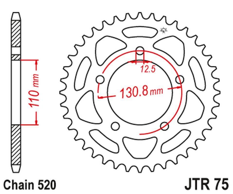 Jt Zębatka Tylna 4586 45 Bmw S 1000 Rr '09-20' 458645Jt Łańc.520 Konwersja