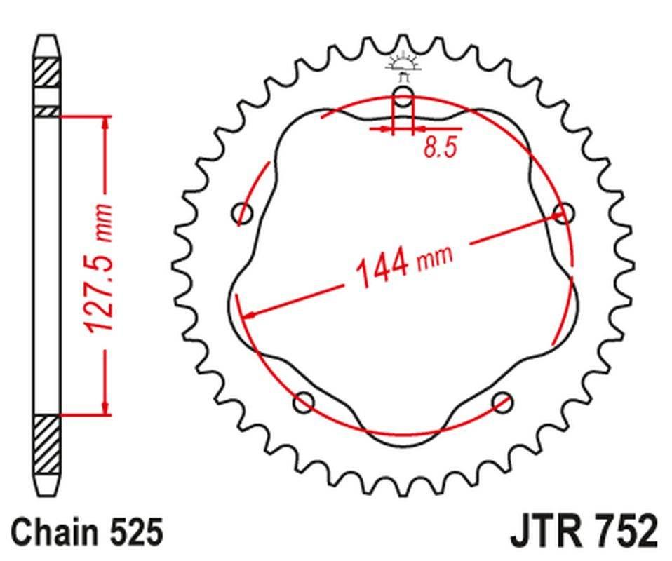 Jt Zębatka Tylna 4320 36 Ducati 848/916/996/1000/1100 Potrzebny Adapter Jta