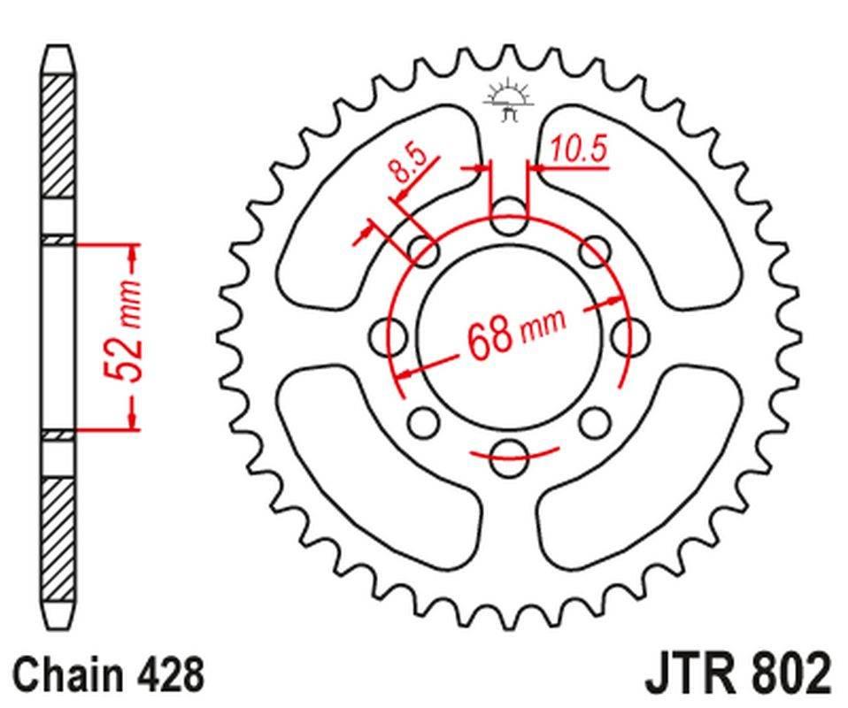Jt Zębatka Tylna 802 32 Suzuki Shogun 110, Gt 80 '81-82, Ds 80/Jr 80 '80-03