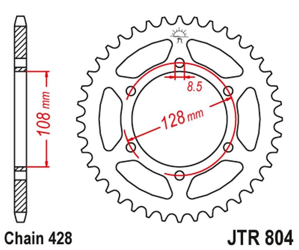 Jt Zębatka Tylna 902 42 Suzuki Ts 100/125 '82-84, Dr 100 '83-90 90242Jt Łań