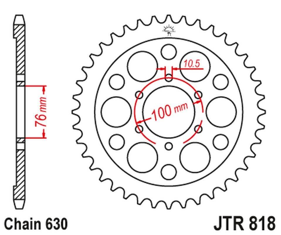 Jt Zębatka Tylna 818 40 Suzuki Gs 750 '80-81 81840Jt Łańc. 630