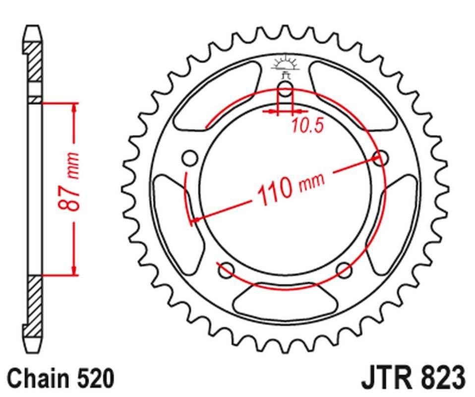 Jt Zębatka Tylna 795 49 Suzuki Gsf 250 Bandit '91-95, Gsx 250 '90-94 79549J