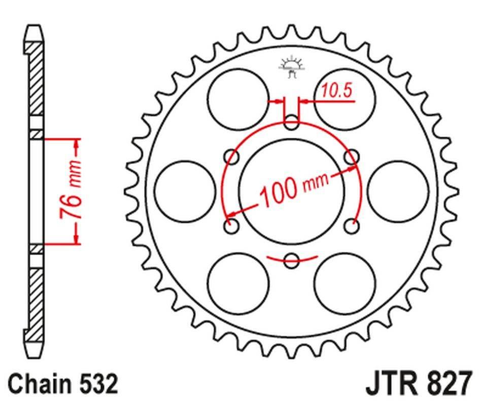 Jt Zębatka Tylna 806 52 Suzuki Gsx 1100F '88-96 80652Jt Łańc. 532