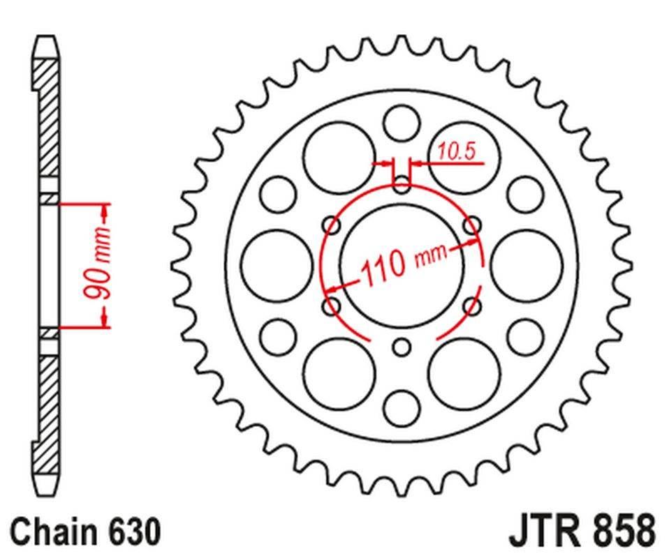 Jt Zębatka Tylna 858 35 Yamaha Xv 920R Xv 1000 '81-82, Tr1 '81-85 85835Jt Ł