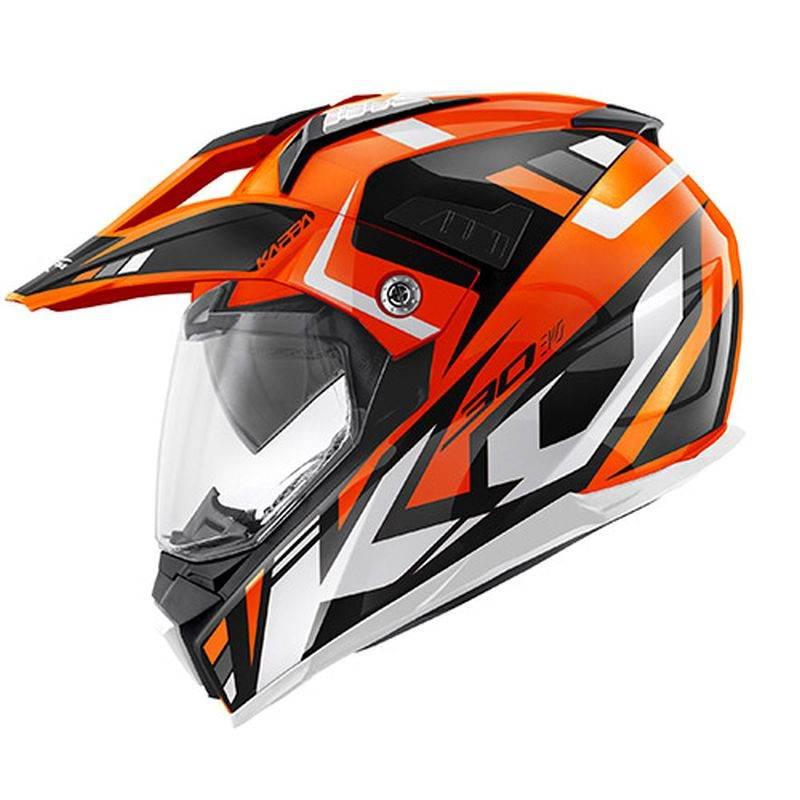 Kappa Kask Kv30 Evo Grayer Dual Off Road Z Szybą I Blendą Kolor Pomarańczow