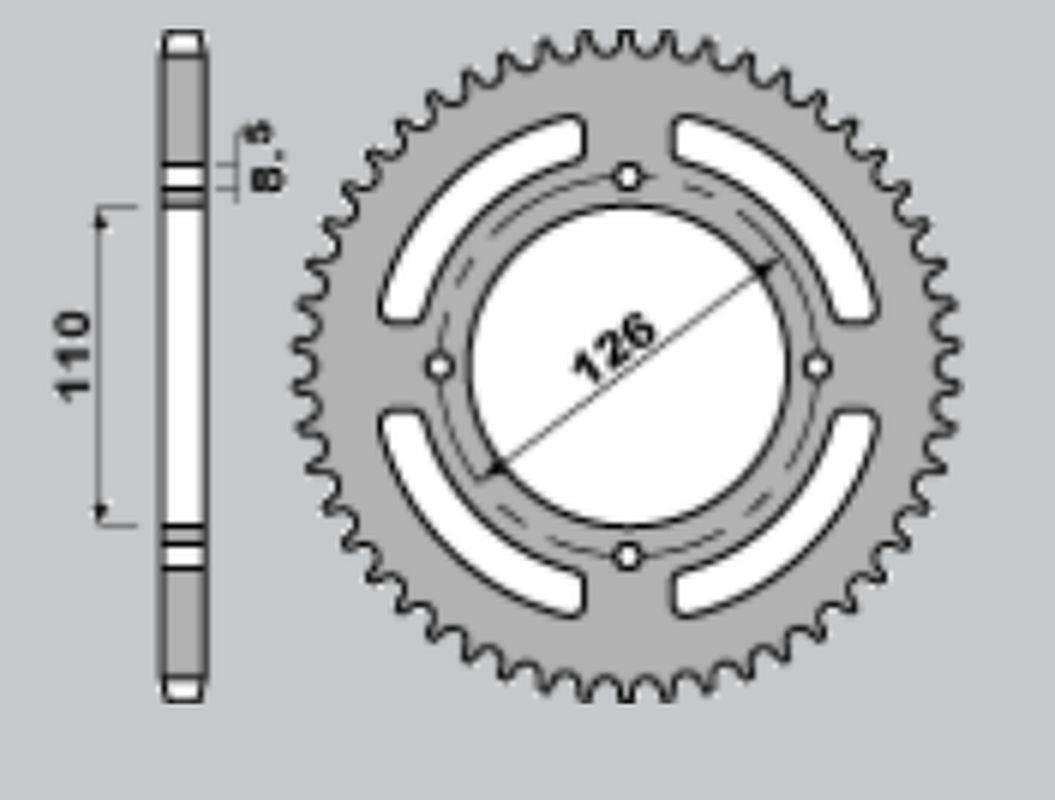 Grosskopf Zębatka Tylna Aluminiowa T7075 Ergal Kolor Czarny 4418 52 441852