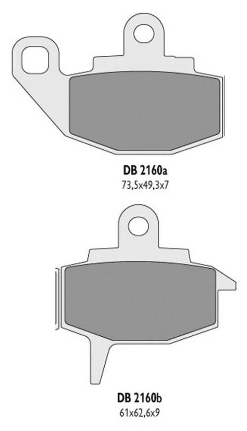 Delta Braking Klocki Hamulcowe Kh130 - Zastępują Db2160Mx-D I Db2160Qd-D