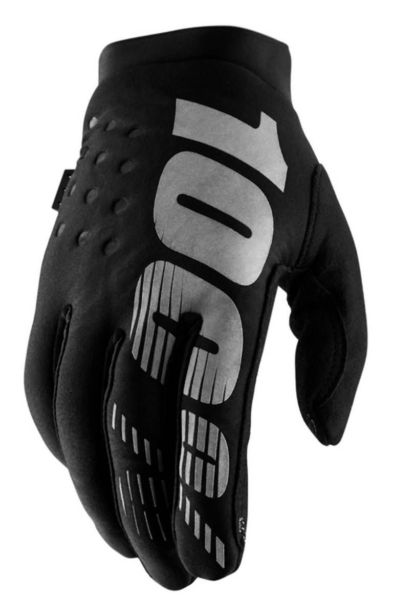 100 Procent Rękawice Cross/Enduro Brisker Youth Junior Softshell Black/Grey