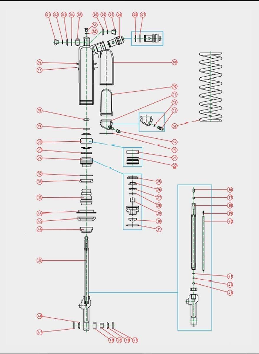 Kyb Zestaw Naprawczy Amortyzatora Tylnego Gas Gas Ec/Xc 250/300 Service Kit - zdjęcie 2
