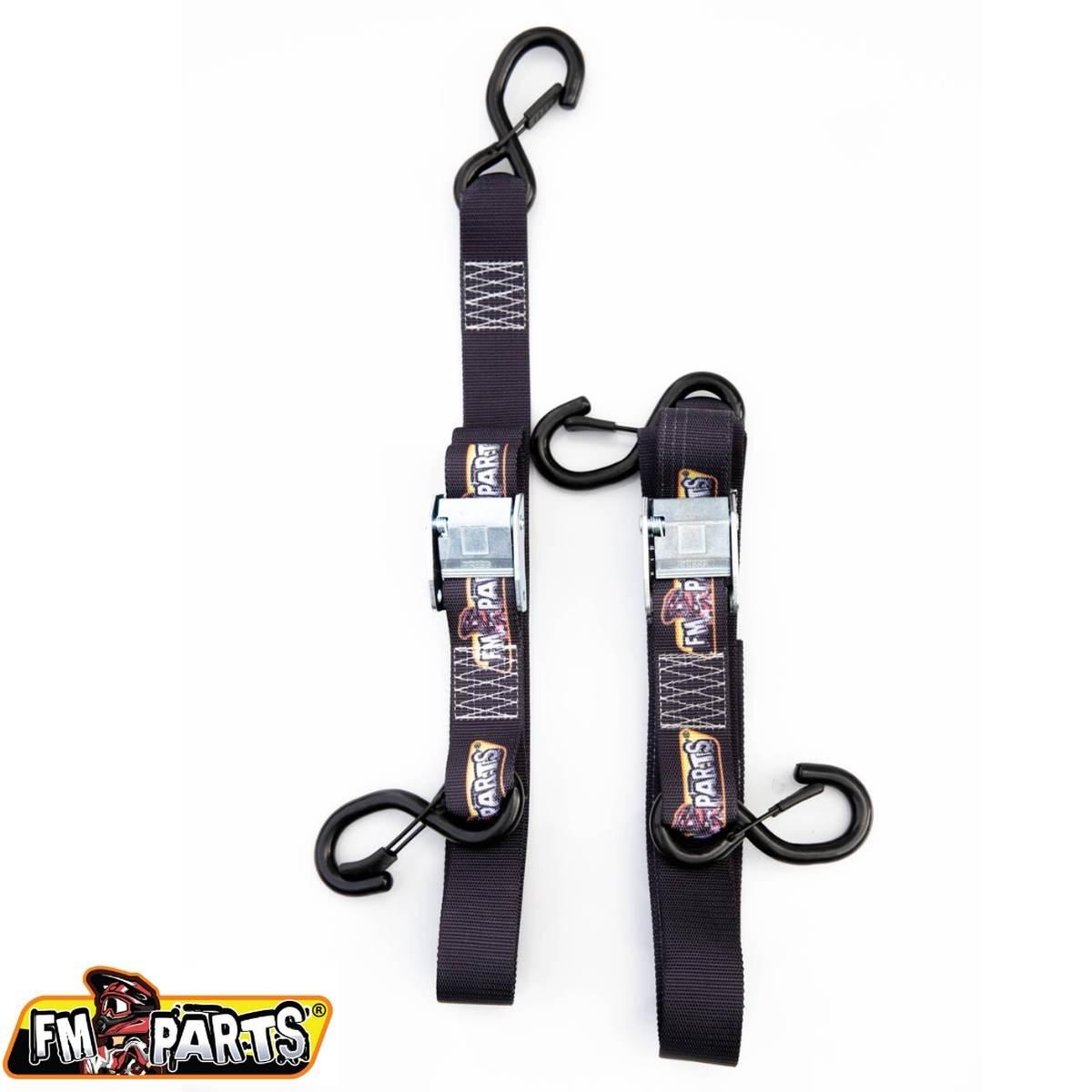Fm-Parts Pasy Transportowe Do Mocowania Motocykla Kolor Czarny