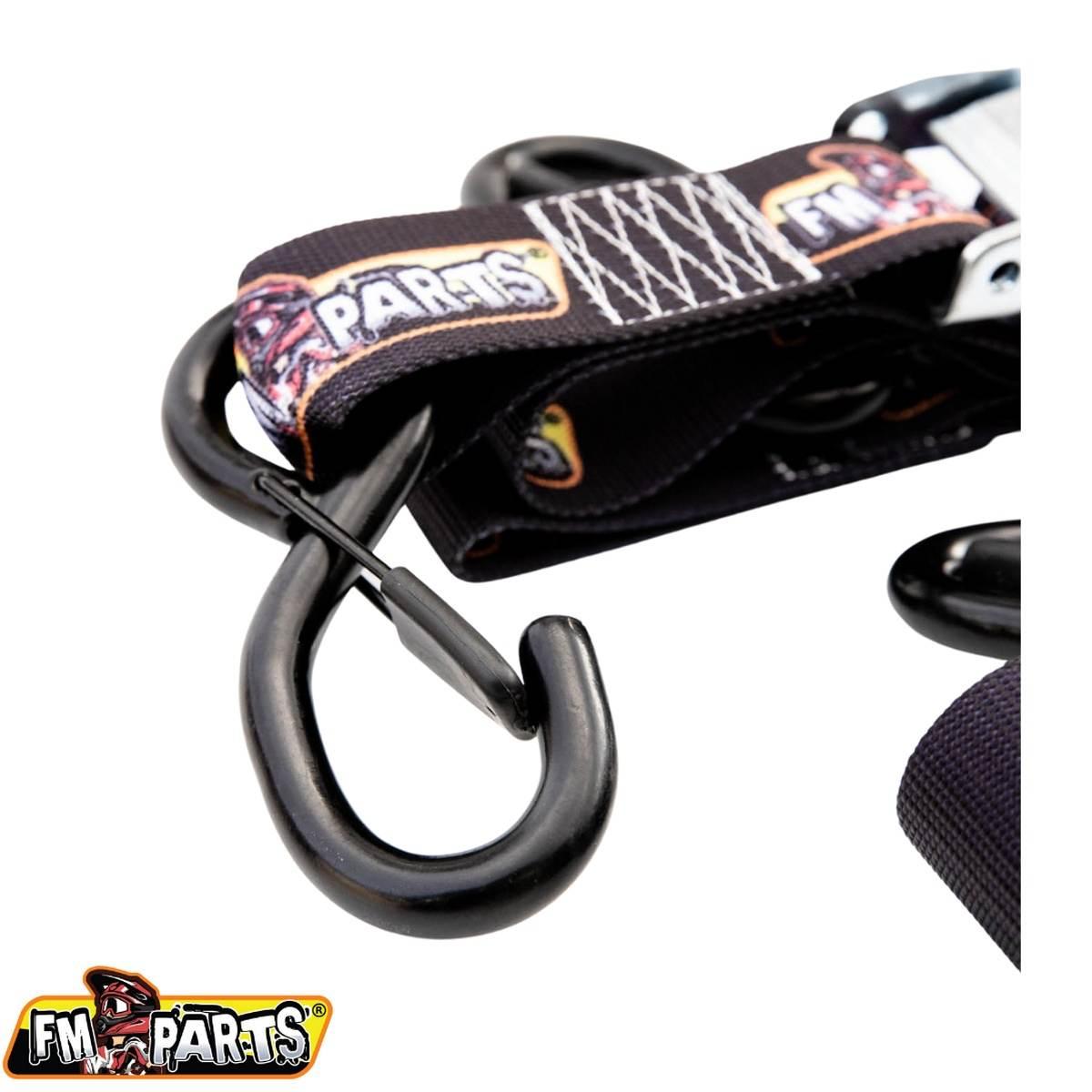 Fm-Parts Pasy Transportowe Do Mocowania Motocykla Kolor Czarny - zdjęcie 2