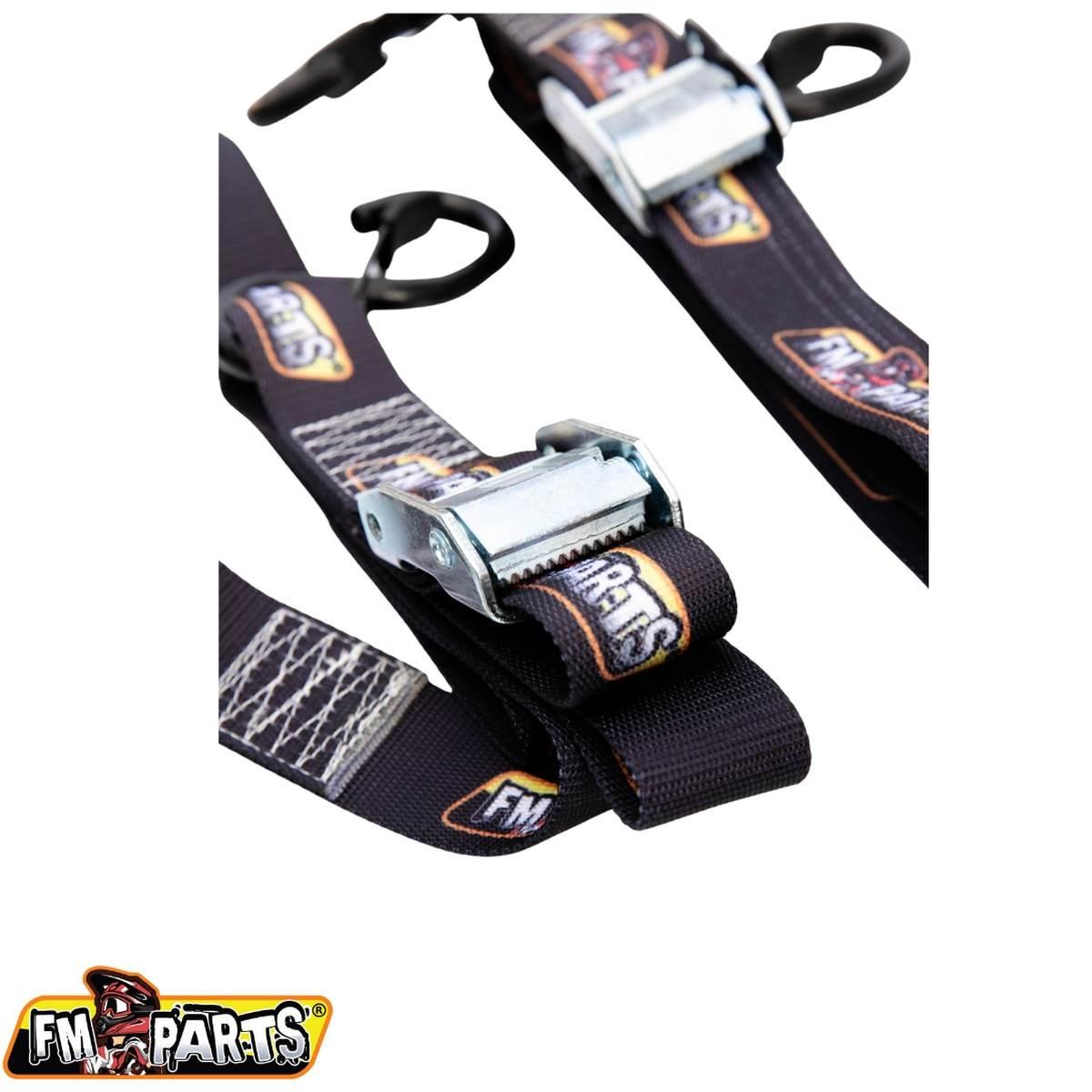 Fm-Parts Pasy Transportowe Do Mocowania Motocykla Kolor Czarny - zdjęcie 3