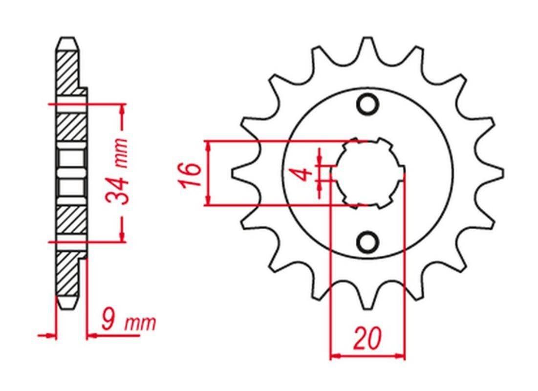 Grosskopf Zębatka Przednia 2062 15 Yamaha Yfs200 Blaster '88-'06 +2 Tt-R230