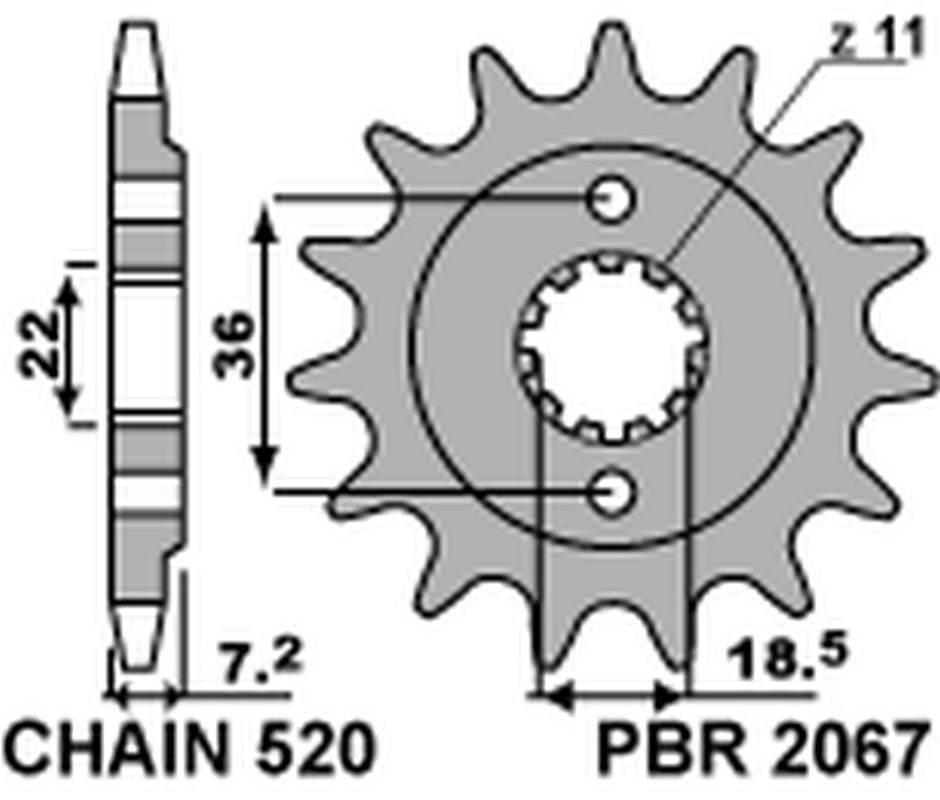 Pbr Zębatka Przednia 2067 14 18Nc Honda Crf 250L '13-'20 Jtf1321.14 Można S