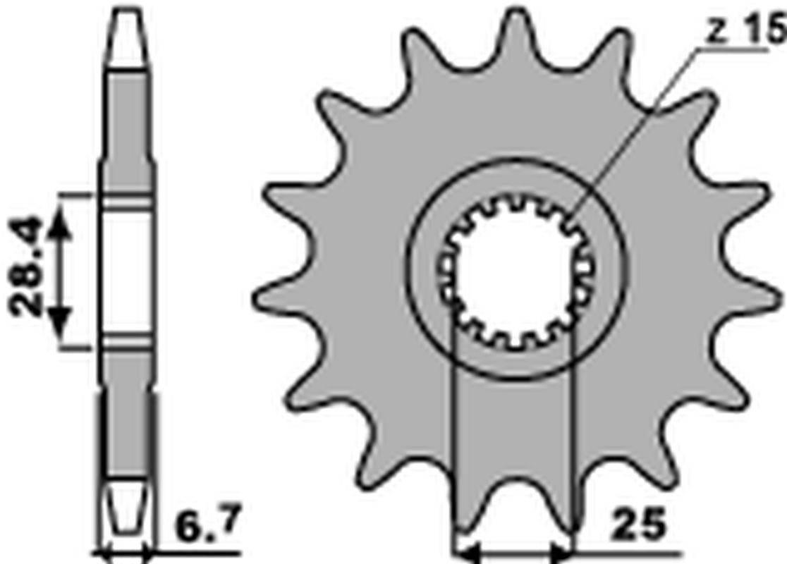 Pbr Zębatka Przednia 2168 15 18Nc Yamaha Yfz 450/Yfm 700 Raptor '06-'20 Jtf