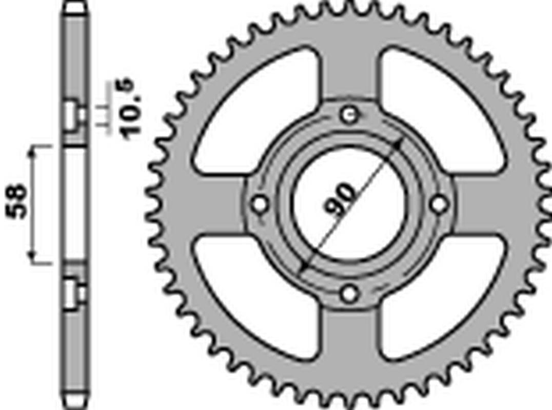 Pbr Zębatka Tylna 269 42 C45 Honda Cg 125 '02-'05, Cm 125 '82-'97, Cb 125T