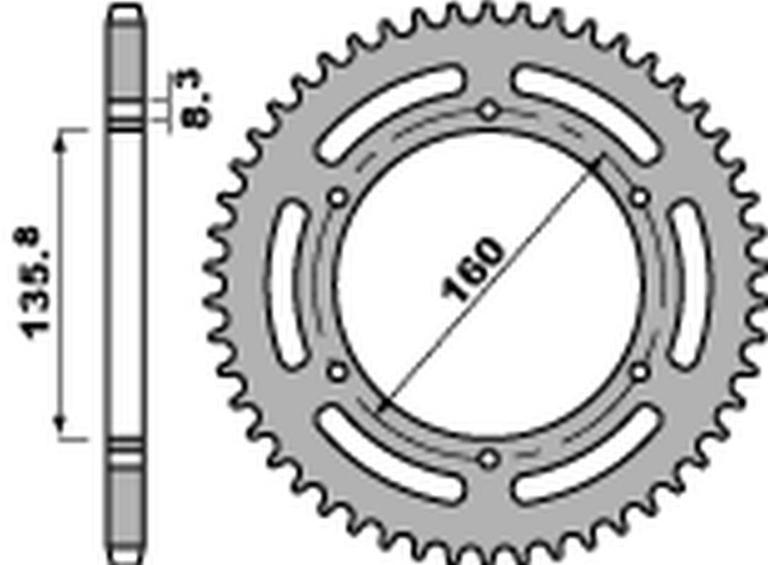 Pbr Zębatka Tylna 3552 39 C45 Bmw G310 R '16-'19 Jtr5.39 Łańc. 520 Std.-1