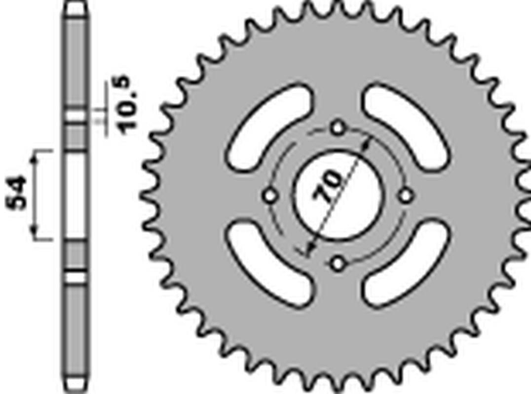 Pbr Zębatka Tylna 4304 44 C45 Honda Cbr 125R '04-'10 Jtr1206.44 Łańc. 428 S