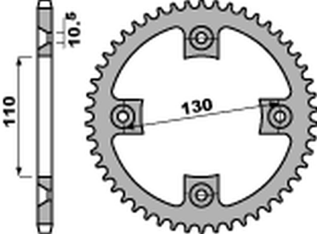 Pbr Zębatka Tylna 4349 40 C45 Honda Trx 300 '93-'97 Jtr1350.40 Łańc. 520 St