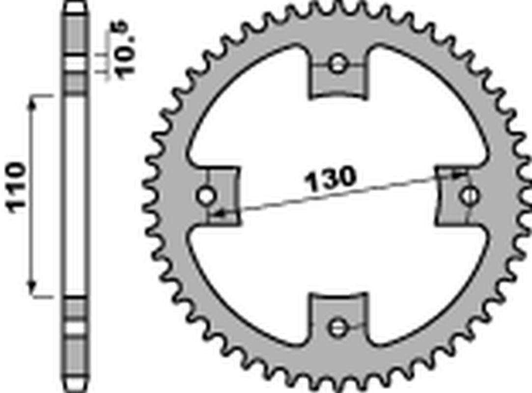 Pbr Zębatka Tylna 4355 50 C45 Honda Trx 90 '93-'19, Trx 125 '85-'88 Jtr1355