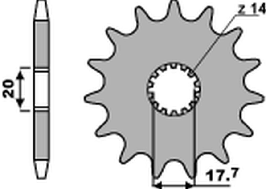 Pbr Zębatka Przednia 440 14 18Nc Yamaha Yz 125 '87-'04 Jtf564.14 Łańc. 520
