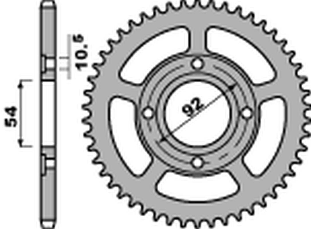Pbr Zębatka Tylna 4432 45 F Yamaha Tzr 50 Rr X-Power '03-'09 Jtr1078.45 Łań